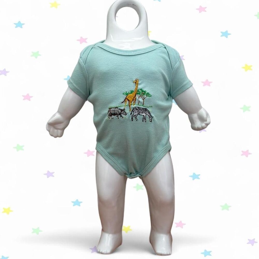 Laura-ashley Blue and Green Sleepsuit